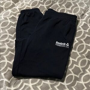 Reebok Black Jogger Sweatpants with Front Pockets